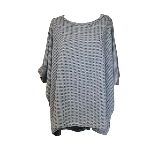 NWT Andree By Unit 1X 2X Oversized Charcoal Gray Hi-Lo Drop Shoulder Shirt - Picture 1 of 8